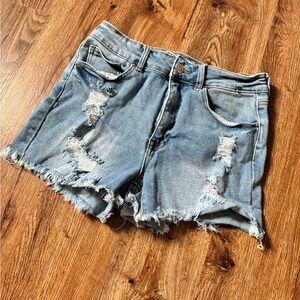 Distressed Denim Women Shorts